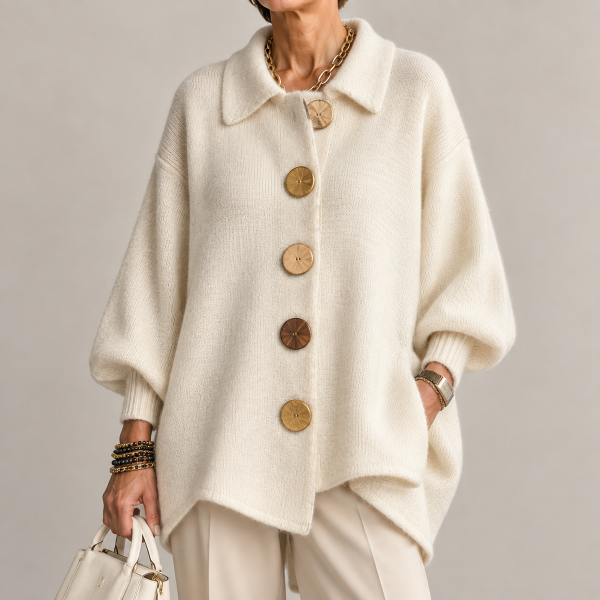 Alice & Ivy | Oversized Collared Cardigan