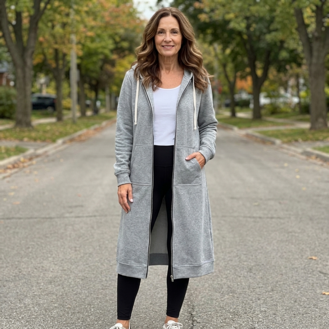 Alice & Ivy | Relaxed Zipper Longline Cardigan