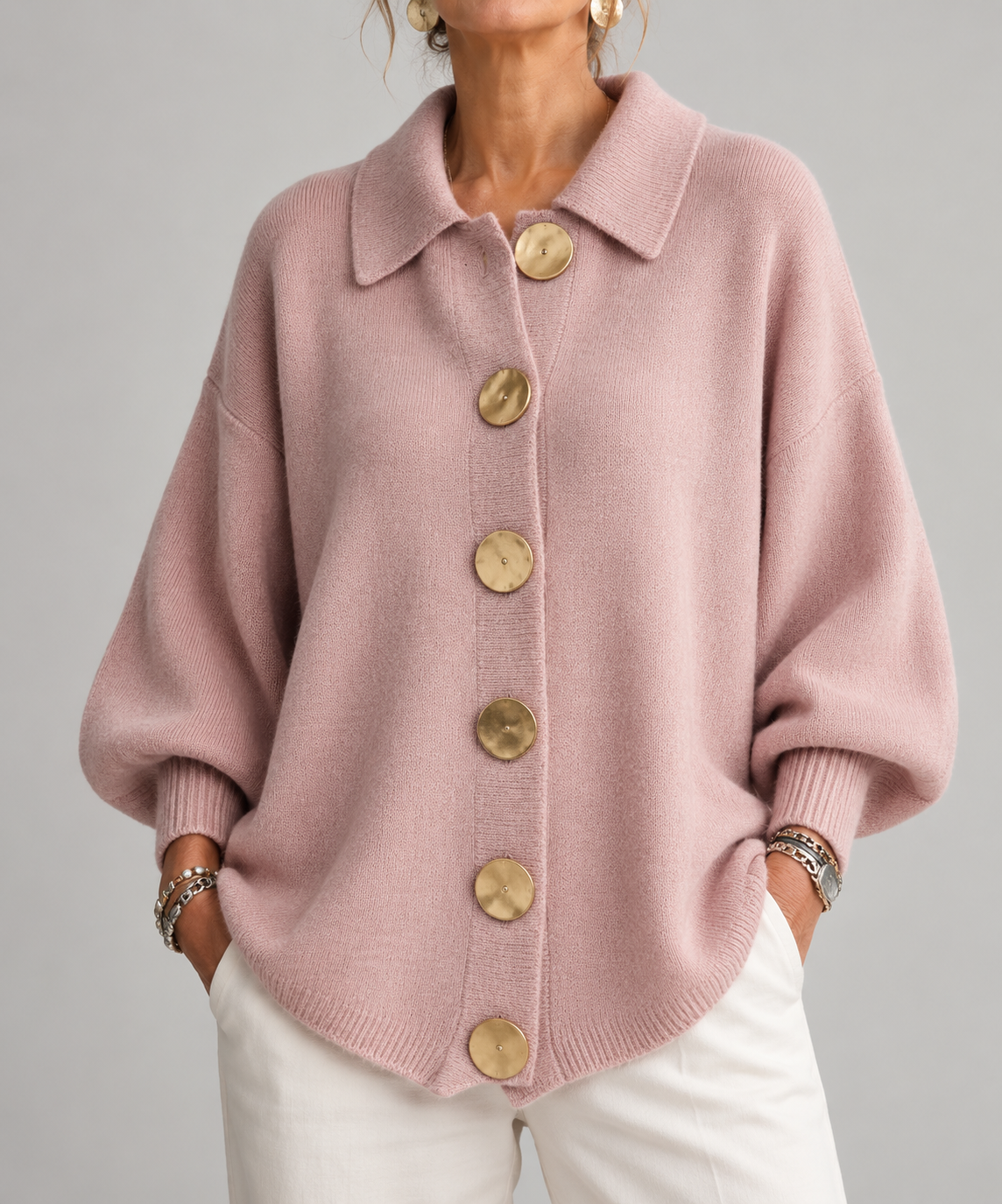 Alice & Ivy | Oversized Collared Cardigan