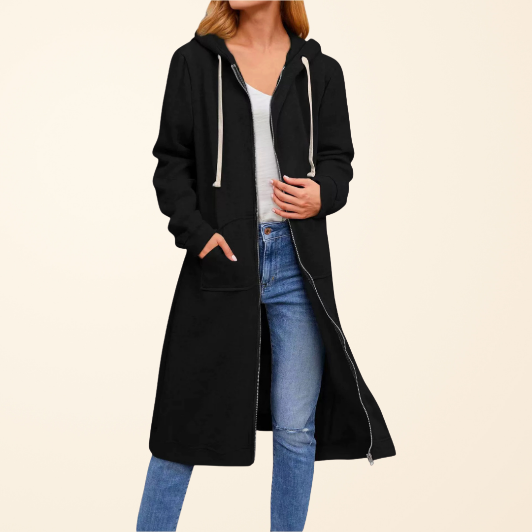 Alice & Ivy | Relaxed Zipper Longline Cardigan
