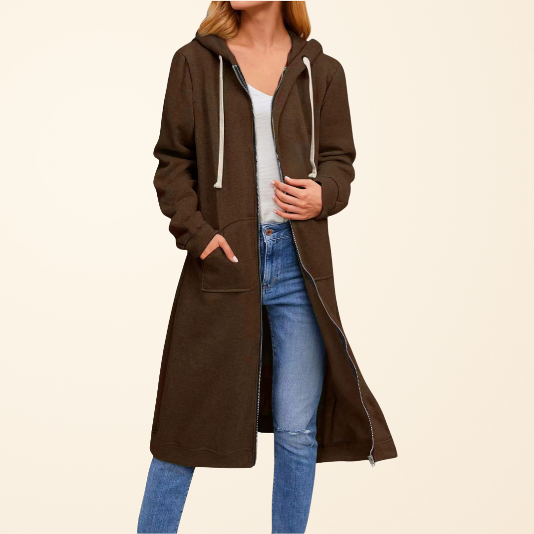 Alice & Ivy | Relaxed Zipper Longline Cardigan