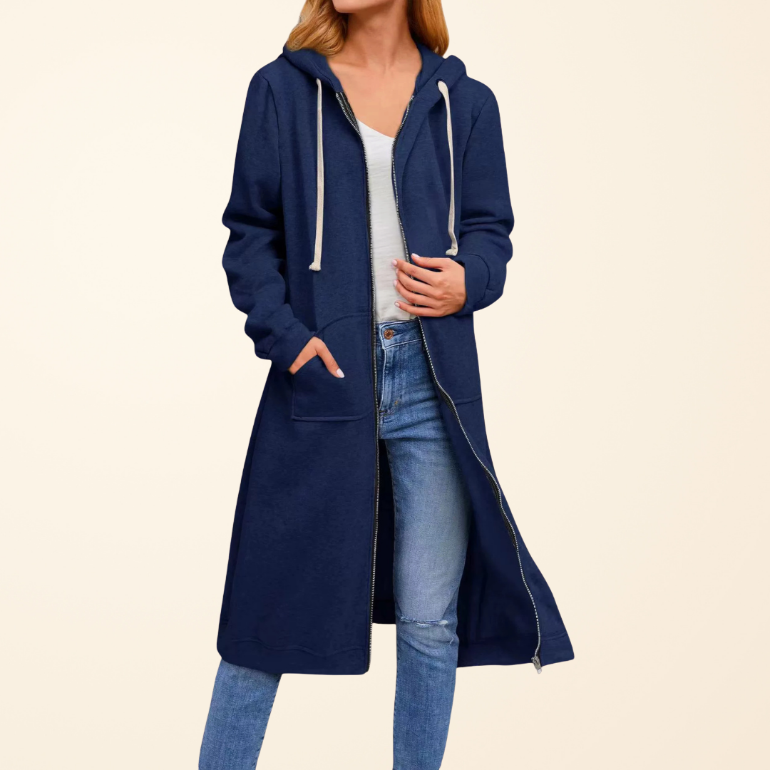 Alice & Ivy | Relaxed Zipper Longline Cardigan