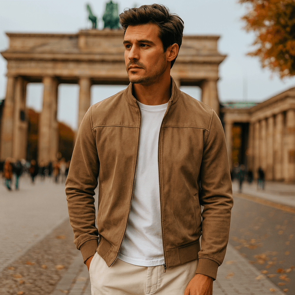 Alice & Ivy | Premium Suede Bomber Jacket