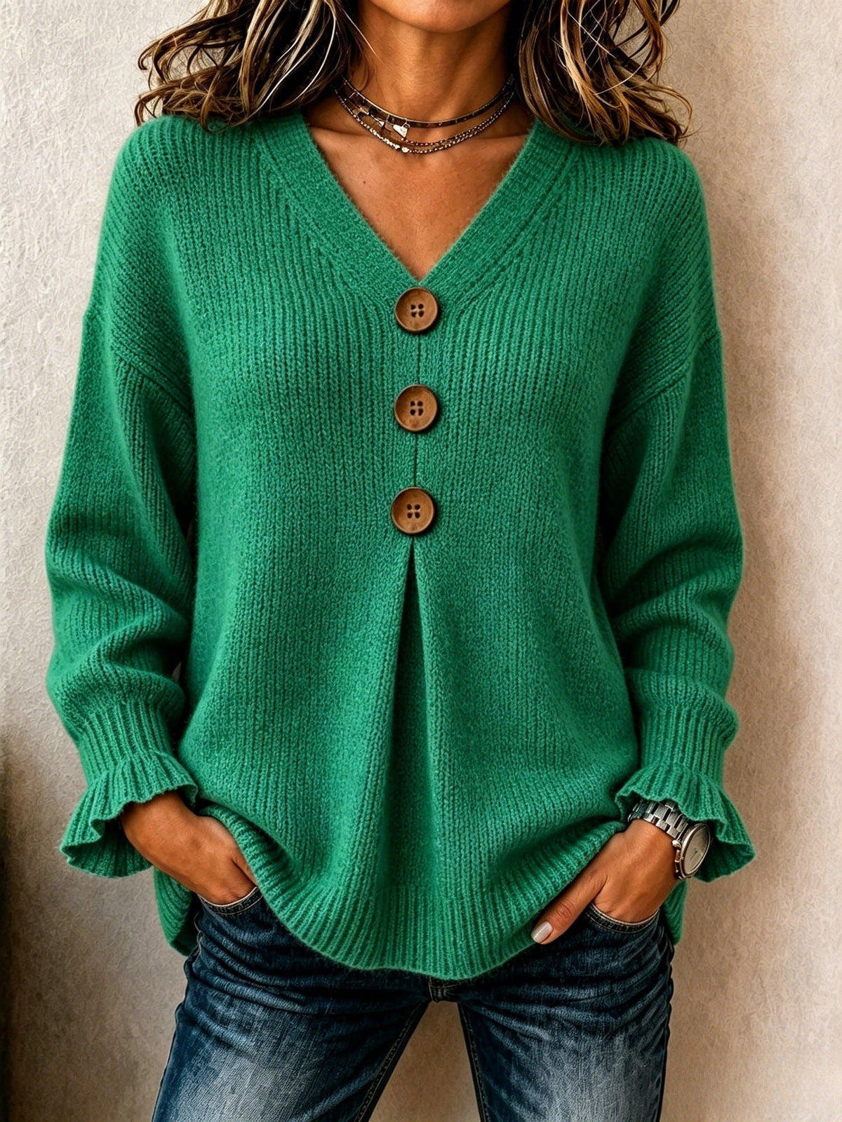 Alice & Ivy| V Neck Sweater