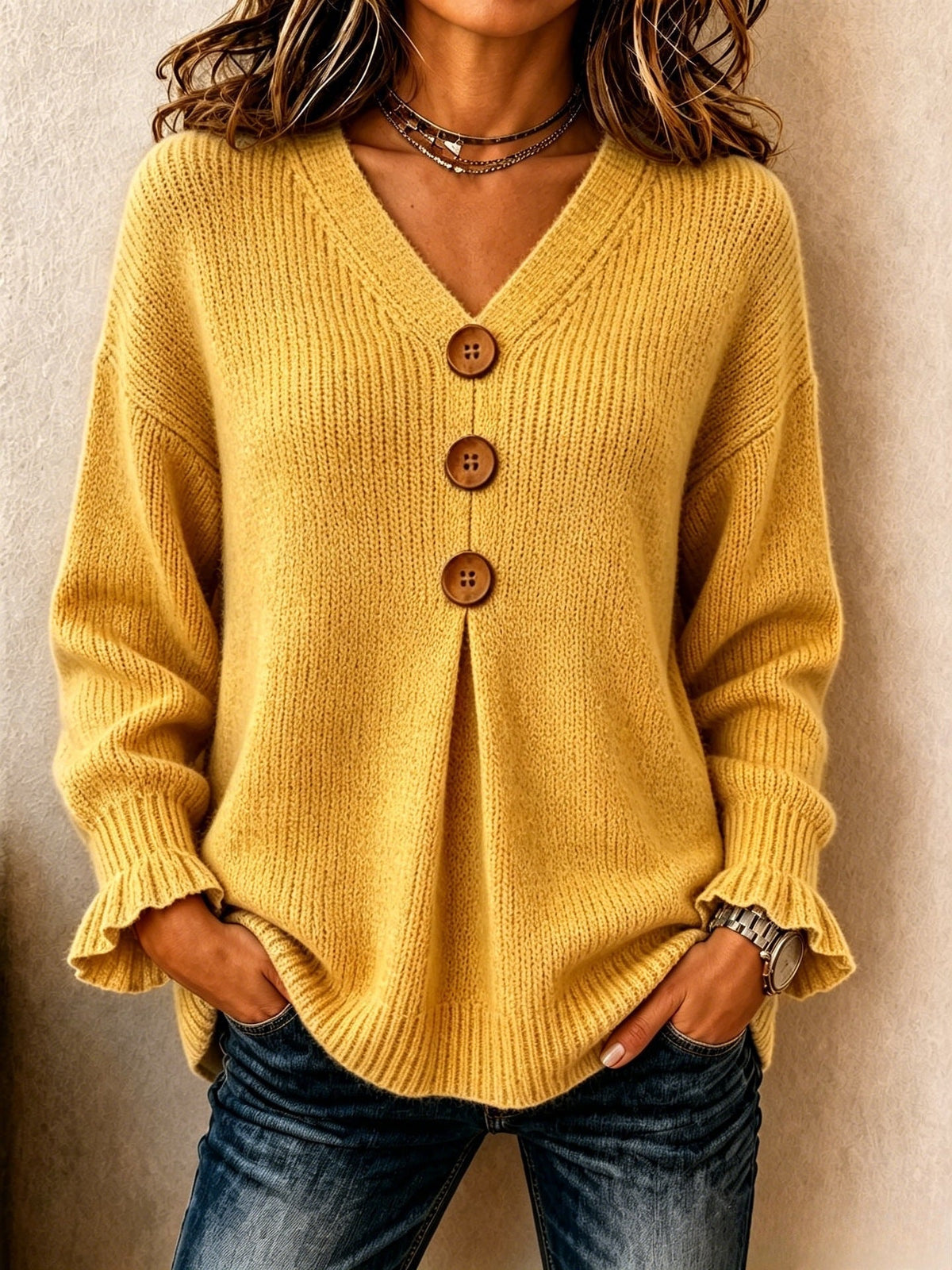 Alice & Ivy| V Neck Sweater