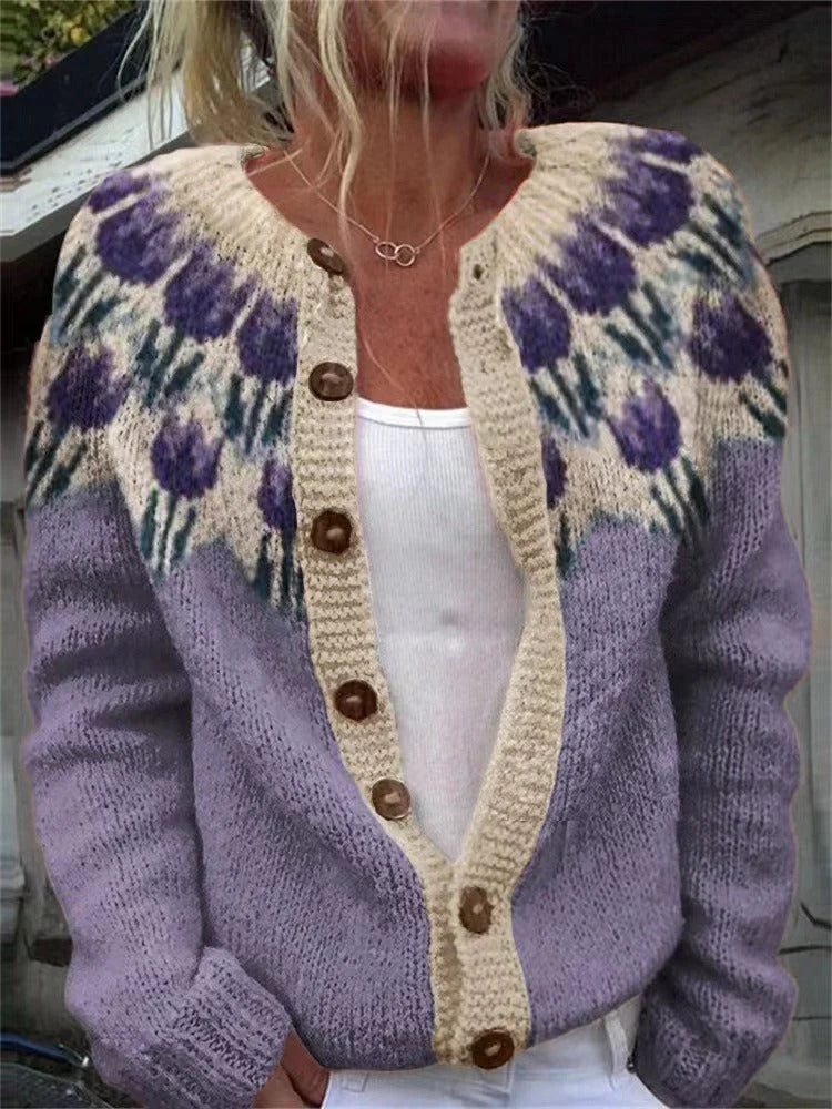 Patricia | Handmade Pattern Knit Cardigan