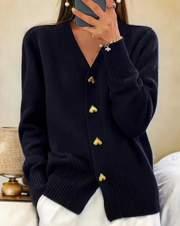 Alice & Ivy | V-Neck Button-Front Cardigan