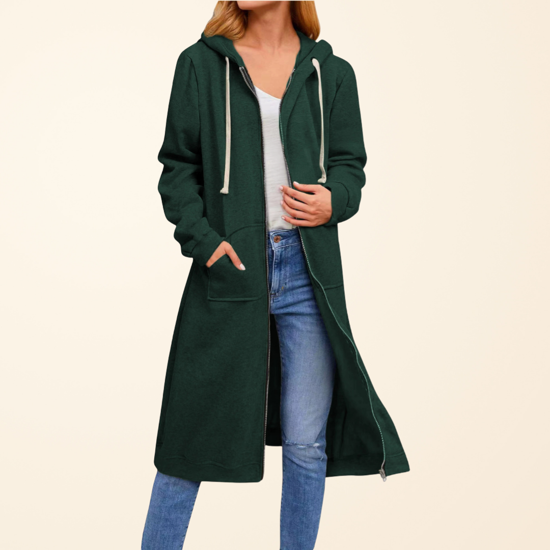 Alice & Ivy | Relaxed Zipper Longline Cardigan