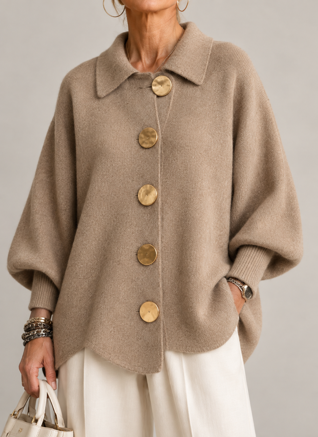 Alice & Ivy | Oversized Collared Cardigan