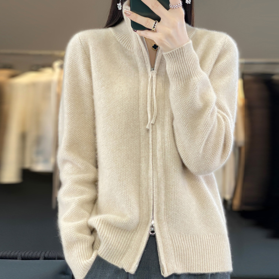 Alice & Ivy |  Zip-Up Cardigan Versatile for All Seasons