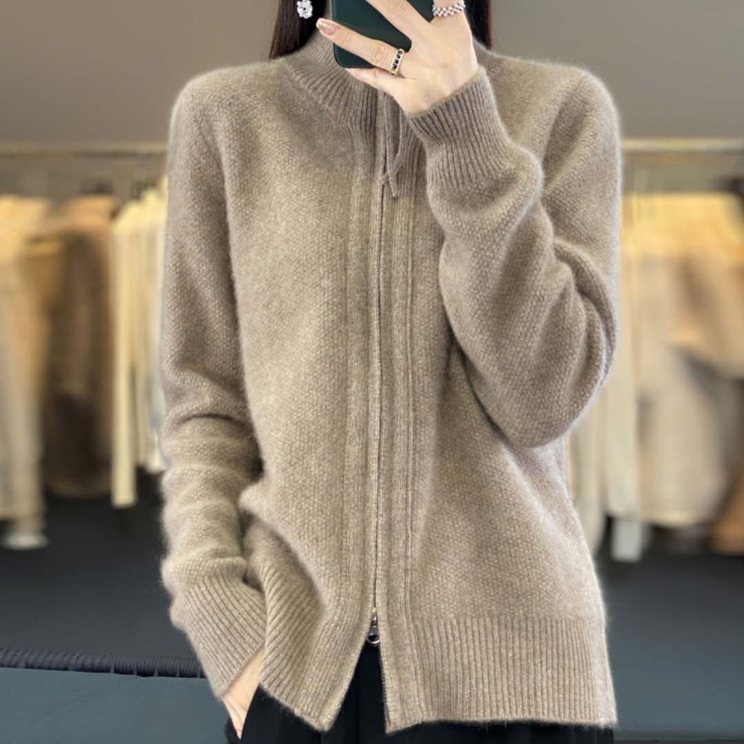 Alice & Ivy |  Zip-Up Cardigan Versatile for All Seasons
