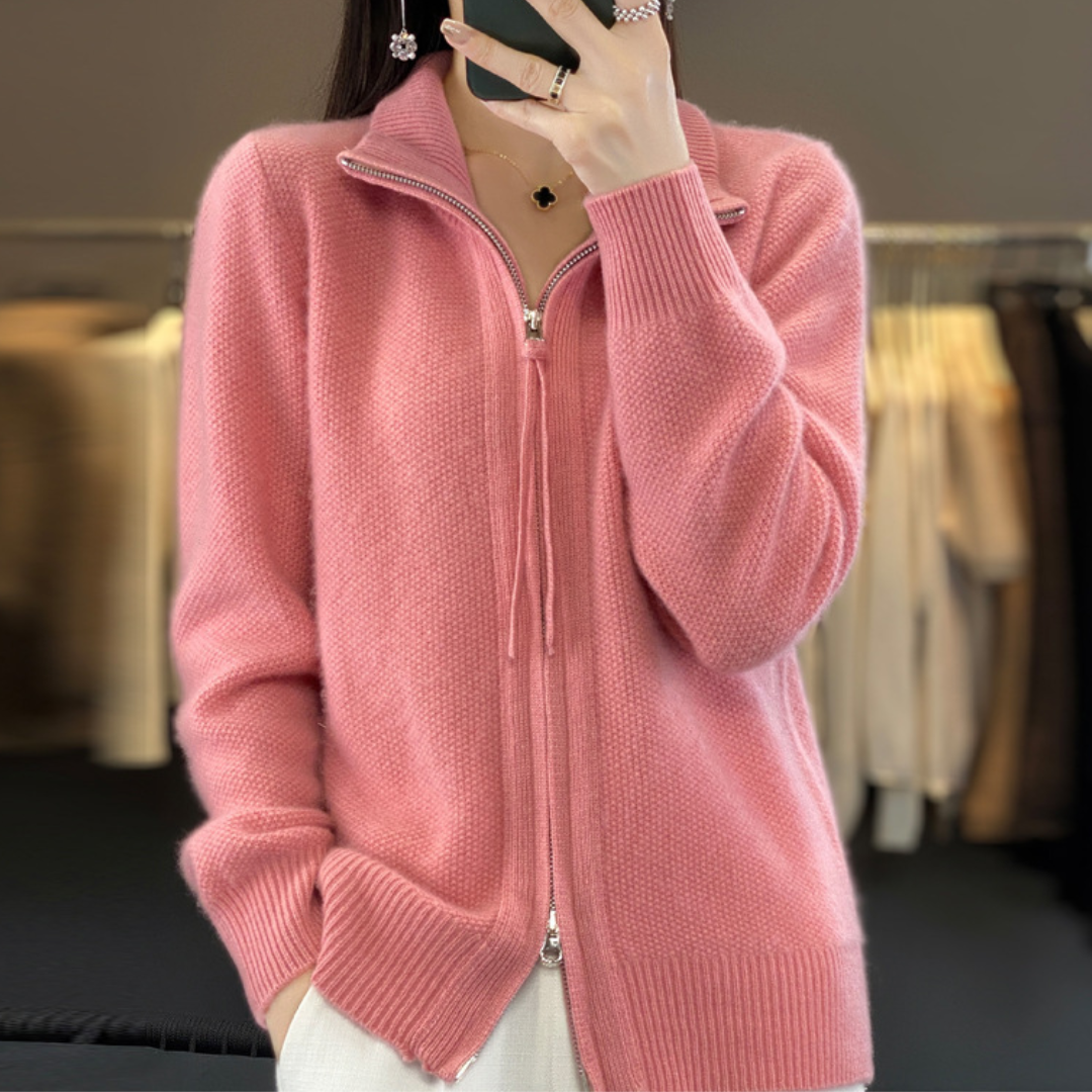 Alice & Ivy |  Zip-Up Cardigan Versatile for All Seasons