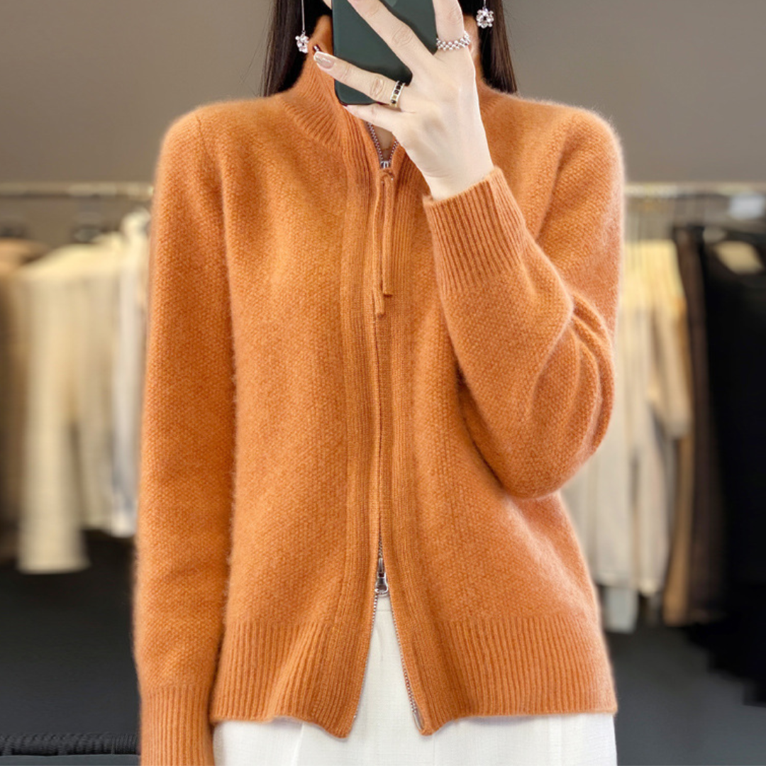Alice & Ivy |  Zip-Up Cardigan Versatile for All Seasons