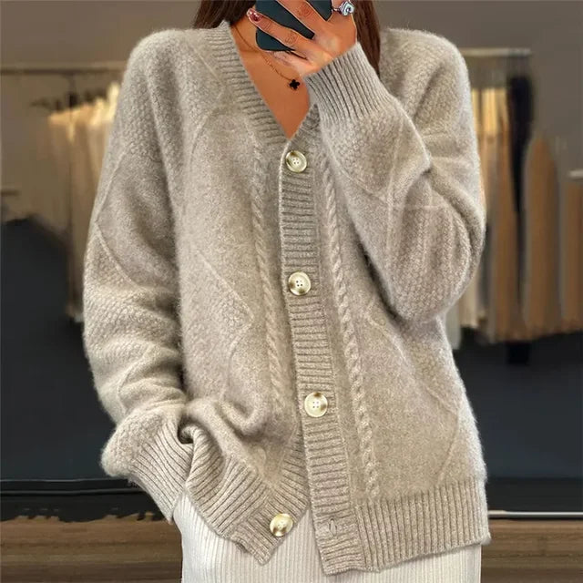 Alice & Ivy |  Buttoned Cardigan with Long Sleeves