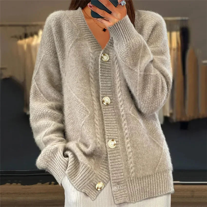 Alice & Ivy |  Buttoned Cardigan with Long Sleeves