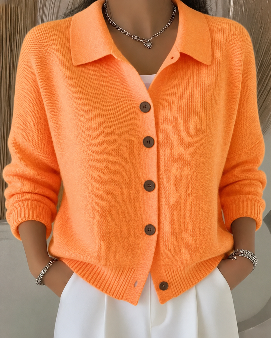Alice & Ivy | Button Collar Cardigan