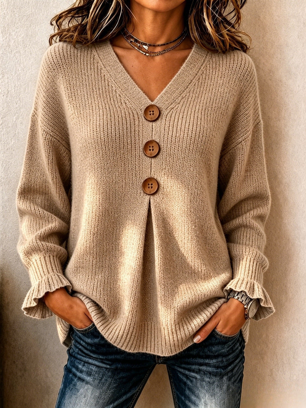 Alice & Ivy| V Neck Sweater