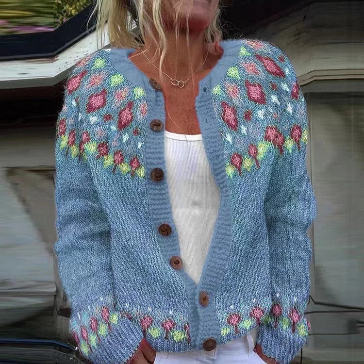 Sharon | Handmade Pattern Knit Cardigan