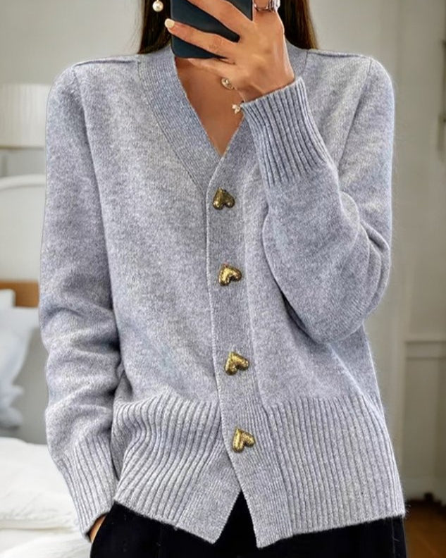 Alice & Ivy | V-Neck Button-Front Cardigan