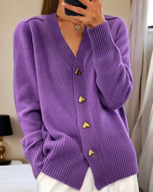 Alice & Ivy | V-Neck Button-Front Cardigan