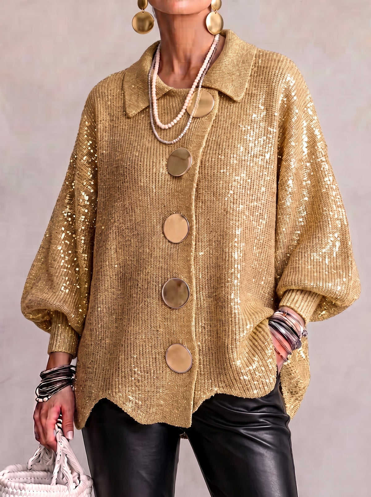 Alice & Ivy | Oversized Collared Cardigan