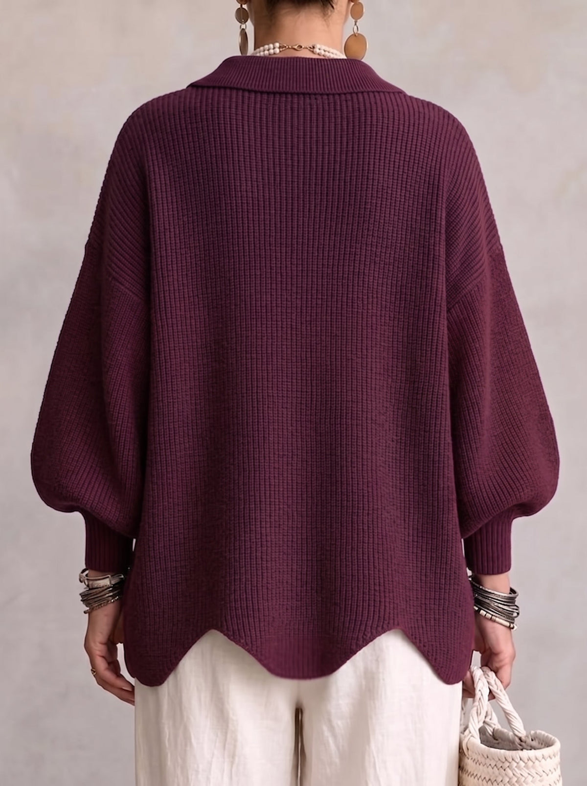 Alice & Ivy | Oversized Collared Cardigan